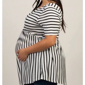 NWT PinkBlush 3X Striped Plus Size Maternity Top